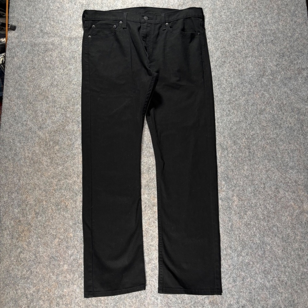 Levis 513‎ Slim Straight Black Denim Jeans Mens W36 L32 (38x31) Stretch Classic